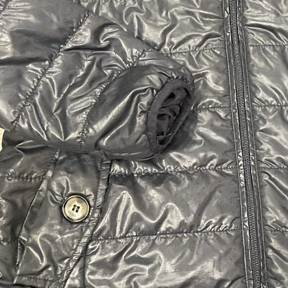 Women Puffer Jacket S Fleece Quilted Hooded Warm Winter Fall Lightweight Casual - Picture 4 of 8